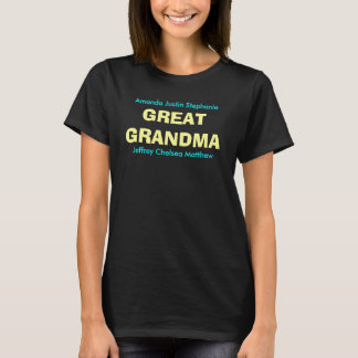 GREAT GRANDMA Anpassbarer T - Shirt