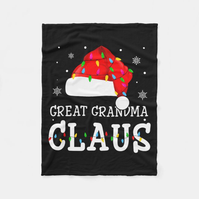 Great Grandma Claus Cool Holiday Matching Pajamas  Fleecedecke (Vorderseite)