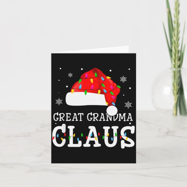 Great Grandma Claus Cool Holiday Matching Pajamas  Karte (Vorderseite)