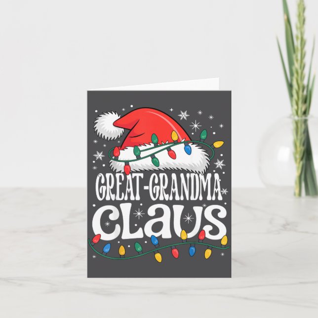 Great-grandma Claus Funny Xmas Christmas Grandma H Karte (Vorderseite)