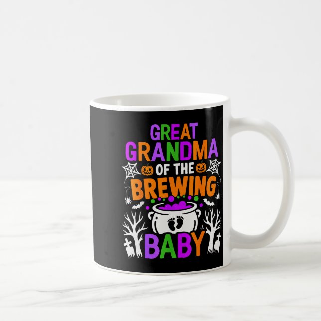 Great Grandma Of The Brewing Baby Halloween Costum Kaffeetasse (Rechts)