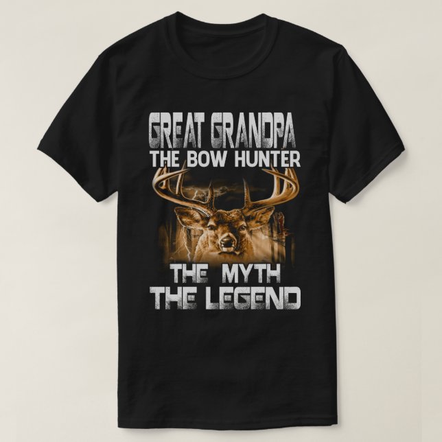 GREAT GRANDPA der Bow Jäger der Mythos der Legende T-Shirt (Design vorne)