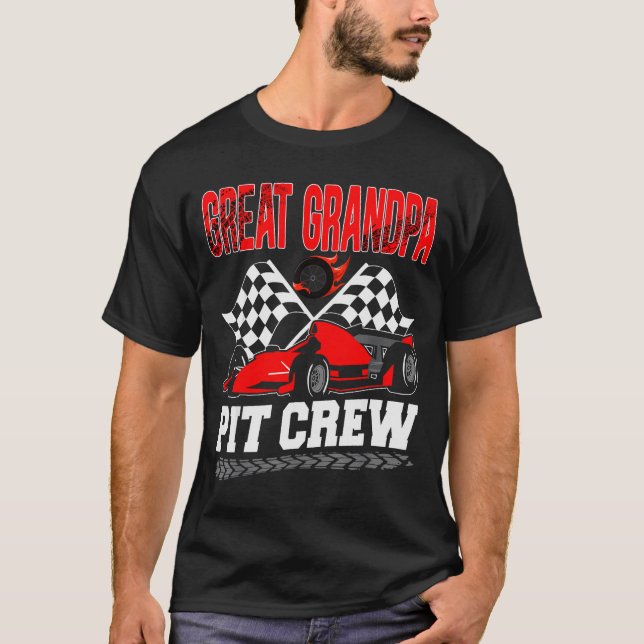 Great Grandpa T Crew Racing Family Race Car Birthd T-Shirt (Vorderseite)
