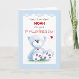 Great Grandson 1. Valentinstag Teddy Bear Karte
