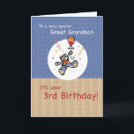 Great Grandson 3rd Teddy Bear Balloon Geburtstag Karte<br><div class="desc">Ihr großer Enkel wird sehr bald drei sein. Wünschen Sie ihm eine gute Zeit mit diesem süßen Teddybär,  der einen Ballon hält und von bunten Konfetti und weißen Polka-Punkten umgeben ist. Ein wunderbares Design für einen kleinen Jungen am 3. Geburtstag.</div>