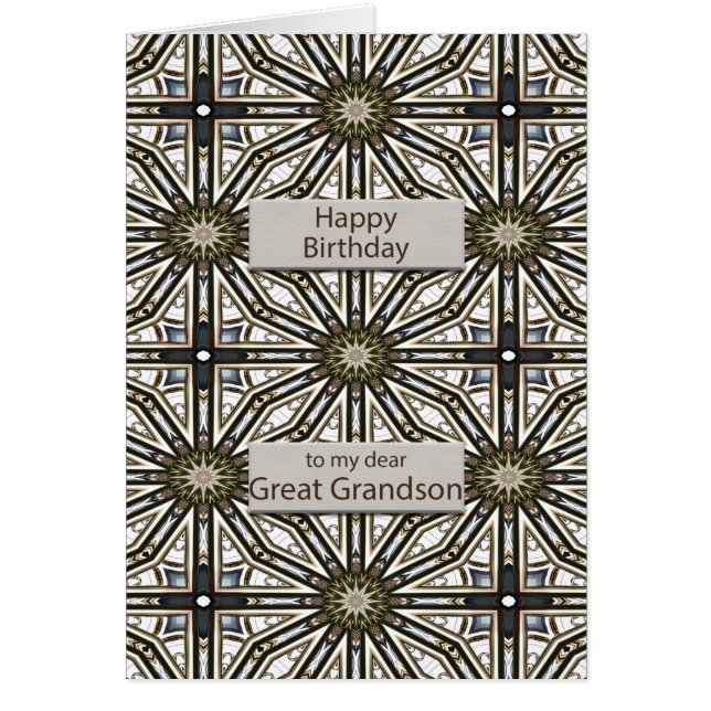 Great Grandson Birthday Abstrakt Mandala Design (Vorne)