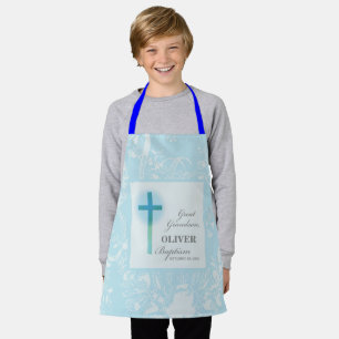 Great Grandson Taufe Blue Lace Personalisiert Schürze