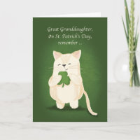 Great Grandtochter St Patricks Day Niedlich Kitten