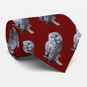 Great Gray Owl Neck Tie Krawatte