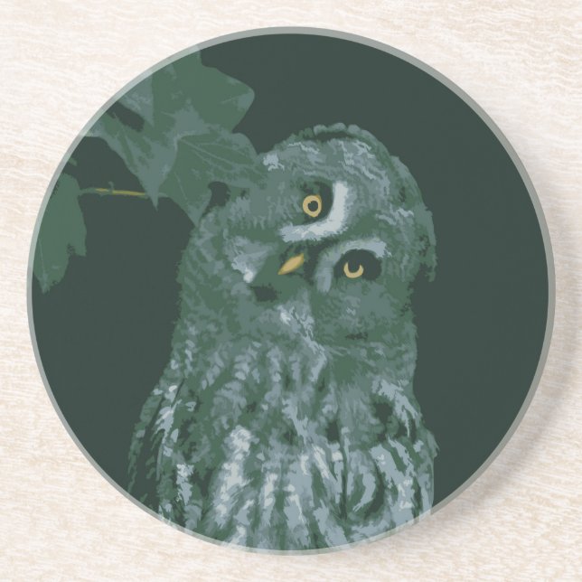 Great Gray Owl Untersetzer (Vorne)