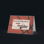 Great Great Grandson Birthday Basketball Grosses Karte<br><div class="desc">Eine Grunge-Visitenkarte,  die perfekt ist,  um Ihrem Urenkel zu seinem Geburtstag zu schenken. Es ist,  als gäbe man ihm einen alten und abgenutzten Ball. DER TEXT AUF DER KARTENDECKE IST EIN GRUNGE-STIL,  DER ABSICHTLICH ALTER AUSSIEHT.</div>