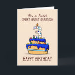 Great Great Great Grandson 3. Geburtstag, Sweet Bl Karte<br><div class="desc">Wenn er drei wird,  verdient dein Ururenkel die süßesten Grüße und Botschaften aller Zeiten. Mit einem süßen Kuchen ein bunter Bonbons auf der Vorderseite,  diese Karte tut genau das,  um süße Grüße und Botschaft für den Berühmten an seinem 3. Geburtstag.</div>