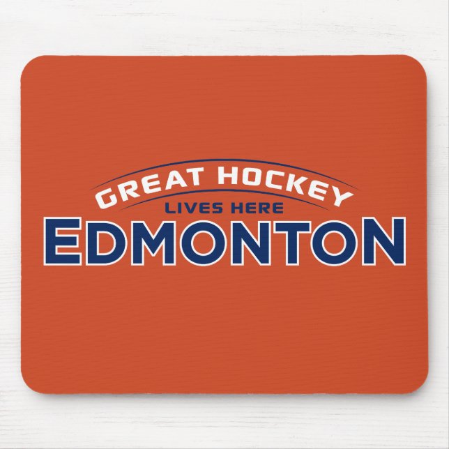 Great Hockey Edmonton Orange Mouse Pad Mousepad (Vorne)