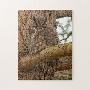 Great Horned Owl in the Douglas Fir Puzzle