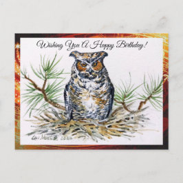 Great Horned Owl Postcard Postkarte