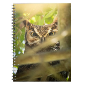 Great Horned Owl Wildlife Nature Photo Art Print  Notizblock