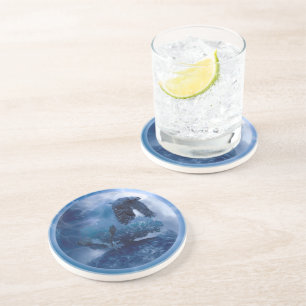 Great Horned Owls MIDNIGHT RAIDERS Getränkeuntersetzer