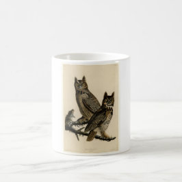 Great Horned Owls (von John James Audubon) Kaffeetasse