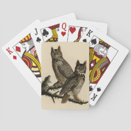 Great Horned Owls (von John James Audubon) Spielkarten