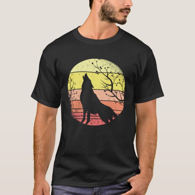 Great howling wolf motif T-Shirt (Vorderseite)