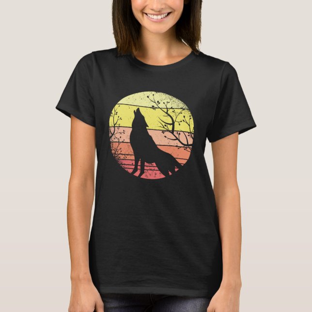 Great howling wolf motif T-Shirt (Vorderseite)