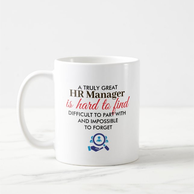 Great HR Manager Personalized Name Gift Kaffeetasse (Links)
