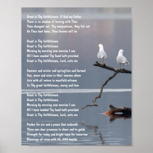 Great is Thaithfulness Church Christlich Hymne Poster