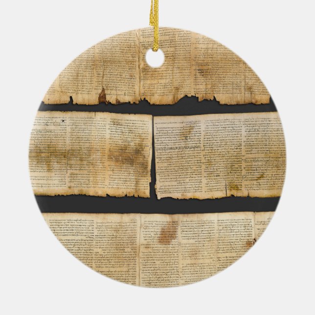 Great Isaiah Scroll Dead Sea Scrolls 1QIsaa Keramik Ornament (Hinten)