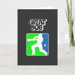Great Job Cricket Logo Cricket Batsman Karte