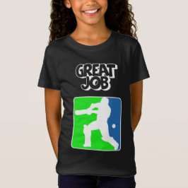 Great Job Cricket Logo Cricket Batsman  T-Shirt