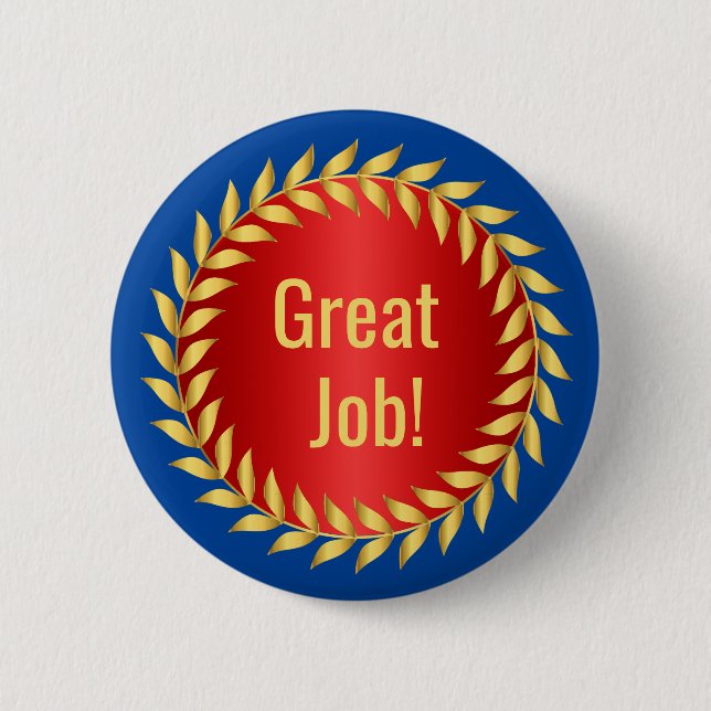 Great Job Motivierend Award Button (Vorderseite)