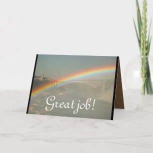 Great Job Rainbow Personalize Destiny's Dankeskarte