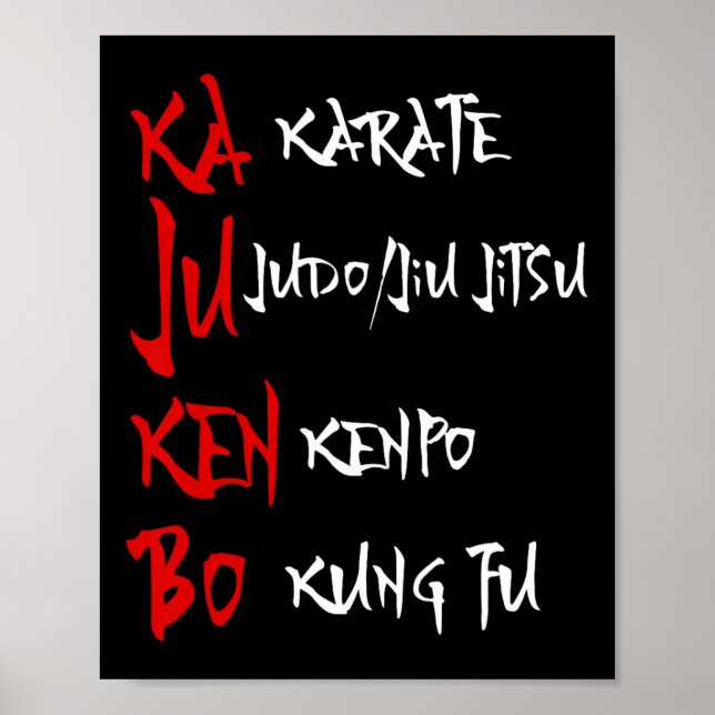 Great Kajukenbo Fighting Karate Judo Kenpo Kung Fu Poster (Vorne)
