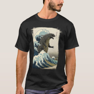 Great Kanagawa Wave Hokusai gegen Great Monster J T-Shirt
