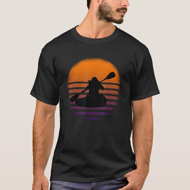 Great Kayaker Silhouette Kayak Paddle Geschenk T-Shirt (Vorderseite)