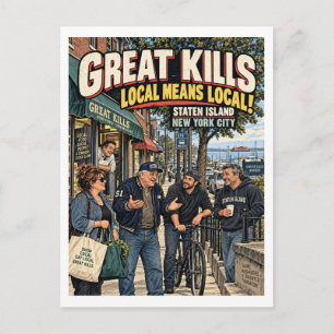 Great Kills bedeutet lokal Postkarte
