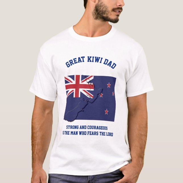 Great KIWI VATER Christlich T-Shirt (Vorderseite)