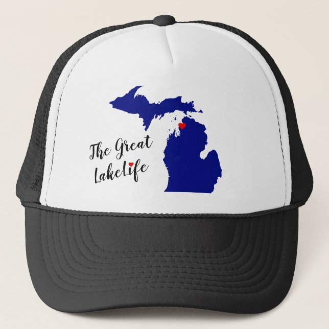 Great Lake Michigan Trucker Hat Truckerkappe (Vorderseite)