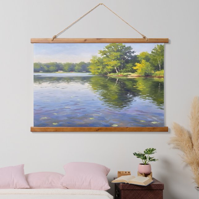 Great Lake Wandteppich Mit Holzrahmen (Schlafzimmer)