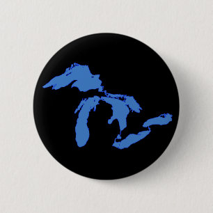 Great Lakes allein - runder Knopf Button