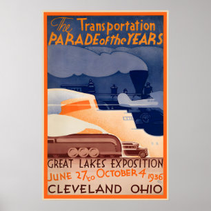Great Lakes Exposition Plakat, Cleveland Ohio Kuns Poster