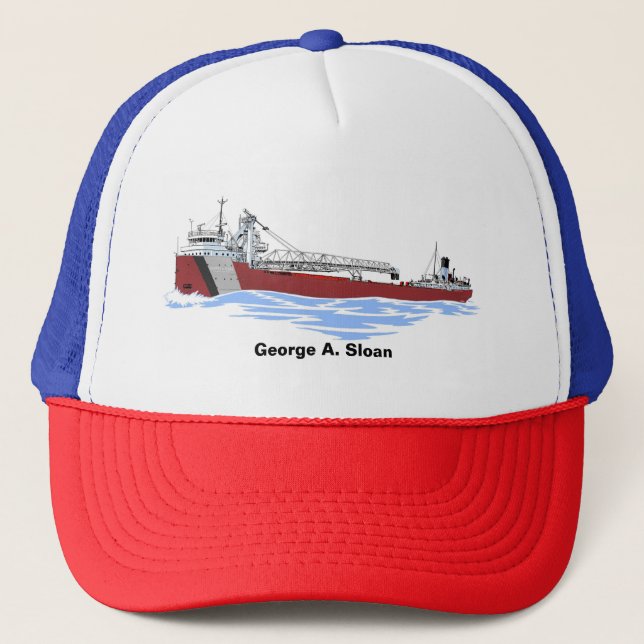 Great Lakes Freighter George A. Sloan Key GLF Truckerkappe (Vorderseite)