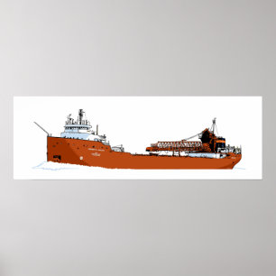 Great Lakes Freighter Herbert C. Jackson Poster