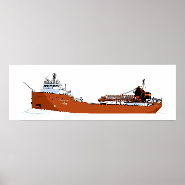 Great Lakes Freighter Herbert C. Jackson Poster (Vorne)