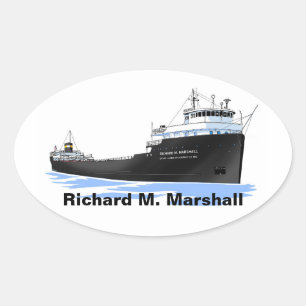 Great Lakes Freighter Richard M. Marshall Ovaler Aufkleber