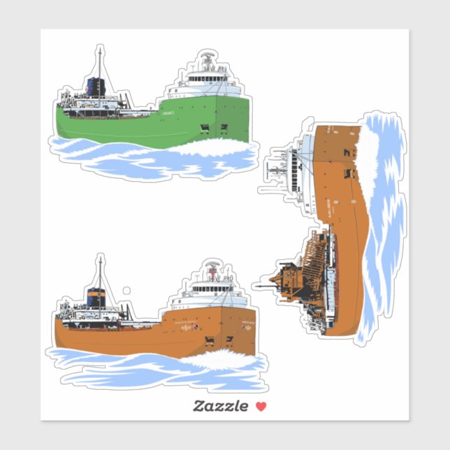 Great Lakes Freighter Shenango Beeghly Oberstar Aufkleber (Blatt)