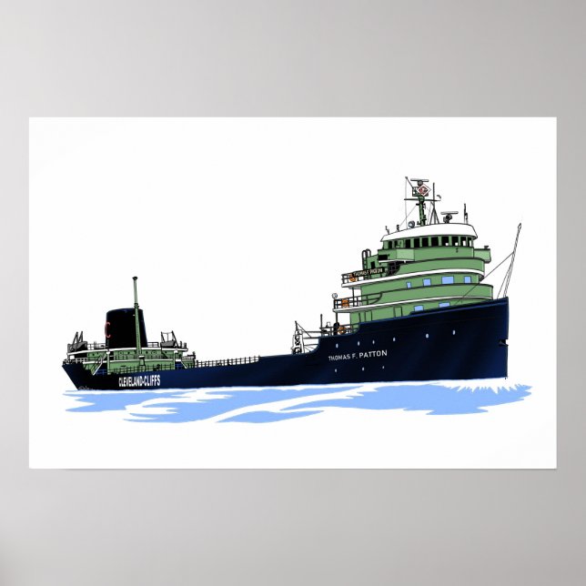 Great Lakes Freighter Thomas F. Patton Cliffs Poster (Vorne)