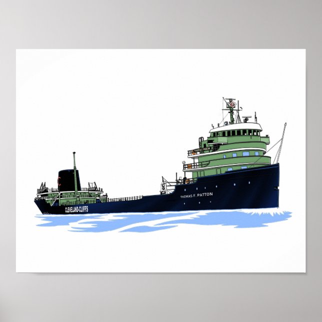 Great Lakes Freighter Thomas F. Patton Cliffs Poster (Vorne)