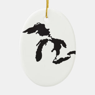 Great Lakes Gewohnheits-Illustration Keramikornament