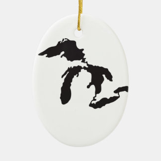 Great Lakes Gewohnheits-Illustration Keramikornament